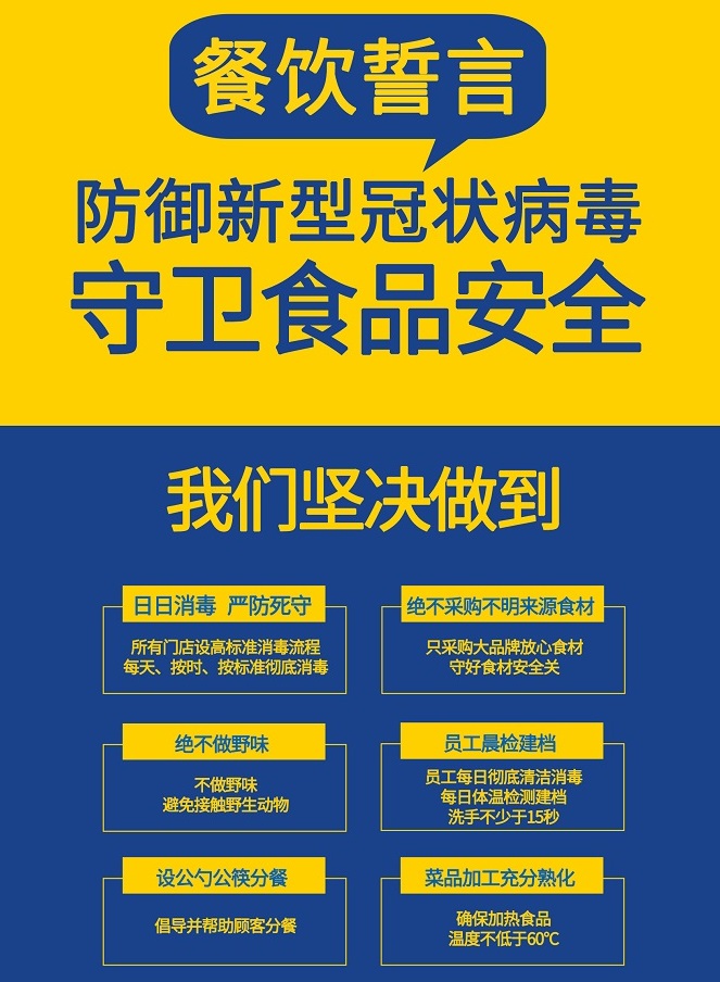 防御新冠病毒，守护食品安全，张成荣电烤鸡架餐饮宣誓！